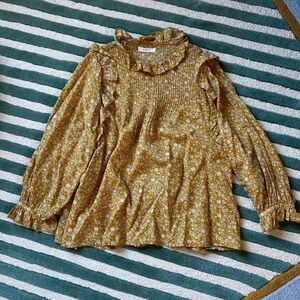 DOEN Fleur Top Golden Mini Earl Floral Blouse